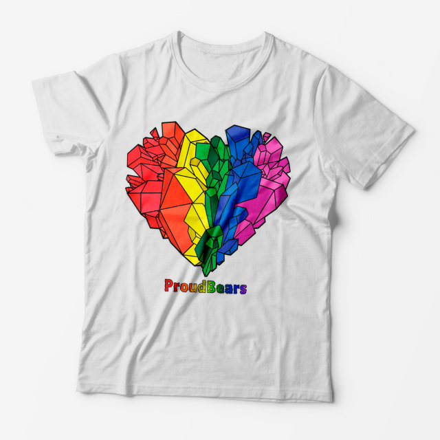Gay Pride Crystal Heart T-shirt